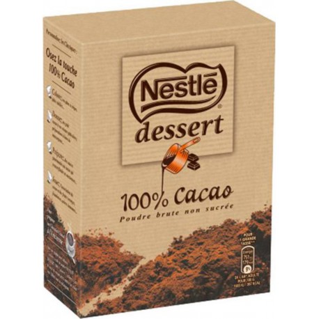 Nestlé Dessert 100% Cacao en Poudre 250g (lot de 3 boîtes)