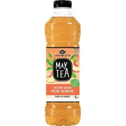 May Tea Boisson au thé noir saveur pêche 1 L