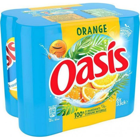 Oasis Boisson à l'eau de source orange 6 x 33cl (pack de 6)