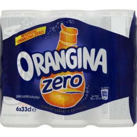 Orangina ZERO LIGHT 33cl x6 (lot de 4 packs de 6 soit 24 canettes)