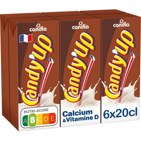 Candia CANDY'UP Boisson lactée au Chocolat 20cl (pack de 6)