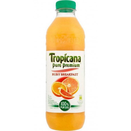 Tropicana Jus de fruits Ruby Breakfast 1L (pack de 6 bouteilles)