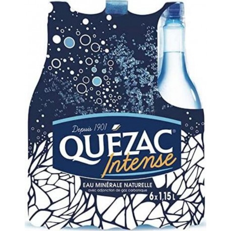 Quezac eau minérale naturelle gazeuse intense 6x1.15L (pack de 6)