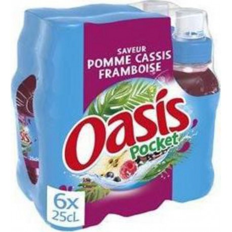 OASIS Pocket Jus pommes/cassis/ framboise 25cl (pack de 6)