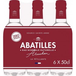 ABATILLES Eau minérale finement pétillante 50cl (pack de 6 bouteilles de 50cl)