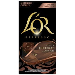 L'OR Café capsules Compatibles Nespresso saveur chocolat ESPRESSO capsules x10