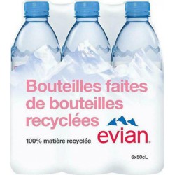 Evian Eau minérale naturelle 50cl (pack de 6)
