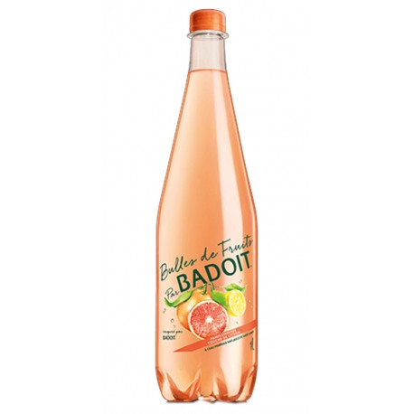 Badoit Bulles de Fruits Pamplemousse Touche de Citron 1L (lot de 12 bouteilles)