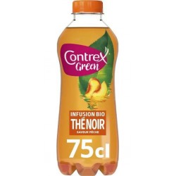 Contrex Green bio eau aromatisée Thé noir pêche 75cl