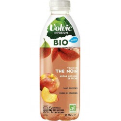 Volvic Boisson infusée au thé noir pêche bio 75 cl