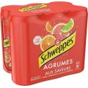 Schweppes Boisson gazeuse aux saveurs 4 agrumes 6 x 33cl (pack de 6)