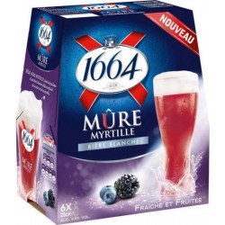 1664 Bière blanche Mûre myrtille 4,5% 6x25cl (pack de 6)