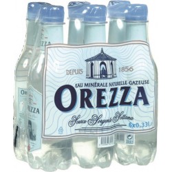 Orezza Eau gazeuse 33cl (pack de 6)