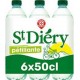 St Diery Eau minérale gazeuse Naturelle 50cl (pack de 6)
