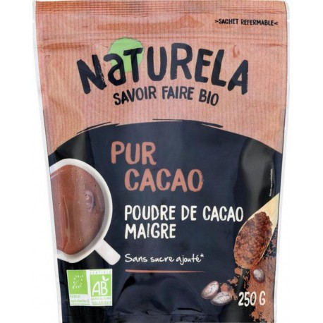 NATURELA chocolat en poudre sans sucres ajoutés Bio 250g