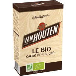 Van Houten Le Bio Cacao Non Sucré 125g (lot de 3 boîtes)