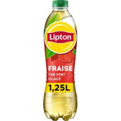 LIPTON Thé Vert Glacé Saveur Fraise Faible En Sucres LIPTON