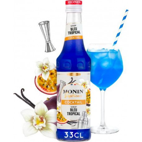 MONIN Sirop Cocktail Bleu Tropical MONIN