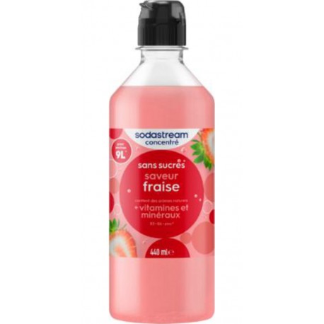 SODASTREAM Sirop de fraise sans sucres pour Sodastream 440ml