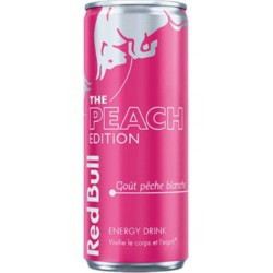 RED BULL Boisson Énergisante Goût Pêche Blanche RED BULL