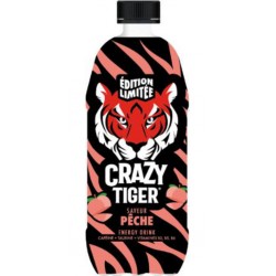 CRAZY TIGER Boisson Énergisante Saveur Pêche CRAZY TIGER