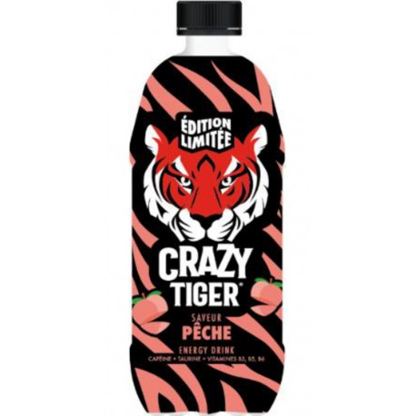 CRAZY TIGER Boisson Énergisante Saveur Pêche CRAZY TIGER