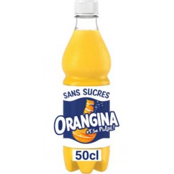 ORANGINA Soda à l'Orange et sa Pulpe Sans Sucres Ajoutés ORANGINA
