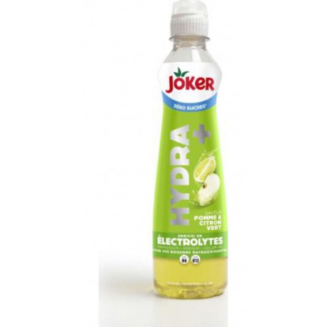 JOKER Boisson Concentrée à Diluer Hydra+ Pomme & Citron Vert Zéro Sucres Électrolytes JOKER