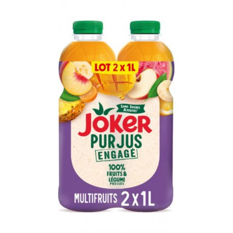 JOKER Pur Jus Multifruits Sans Sucres Ajoutés JOKER