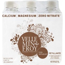 VELLEMINFROY Eau Minérale Naturelle Pétillante Calcium Magnésium Zéro Nitrate VELLEMINFROY