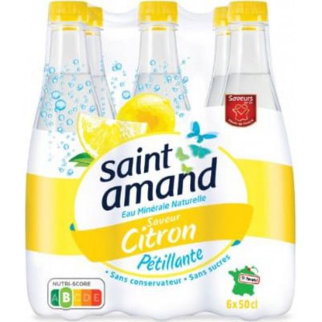 SAINT AMAND Eau Gazeuse Aromatisée Citron SAINT AMAND